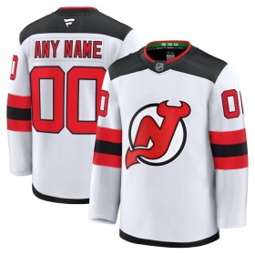 Miesten NHL New Jersey Devils Pelipaita Custom Fanatics Premium Vieras 2024-25 Valkoinen